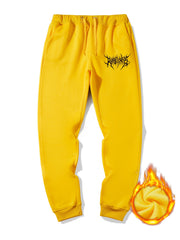 Men's Graphic Sherpa Fleece Drawstring Sweatpants