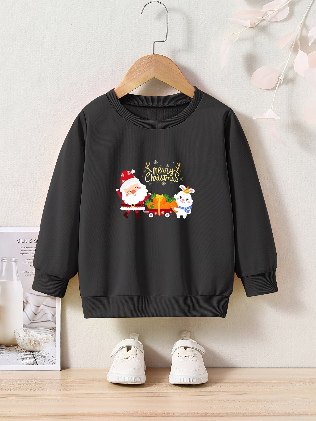 Snowman Graphic Crew Neck Sweatshirt Kids Christmas Gift