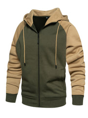 Men's Hooded Zipper Cardigan Sweatshirt with Pockets