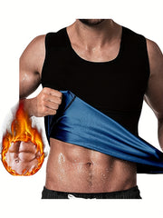 Men's Sauna Vest Workout Sweat Tank Top Waist Trainer Compression