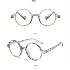 Round Jelly Frame Light Blocking Glasses