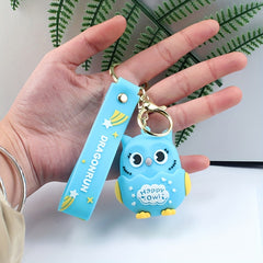 Owl Keychain Pendant for Car Keys Backpacks Wallets