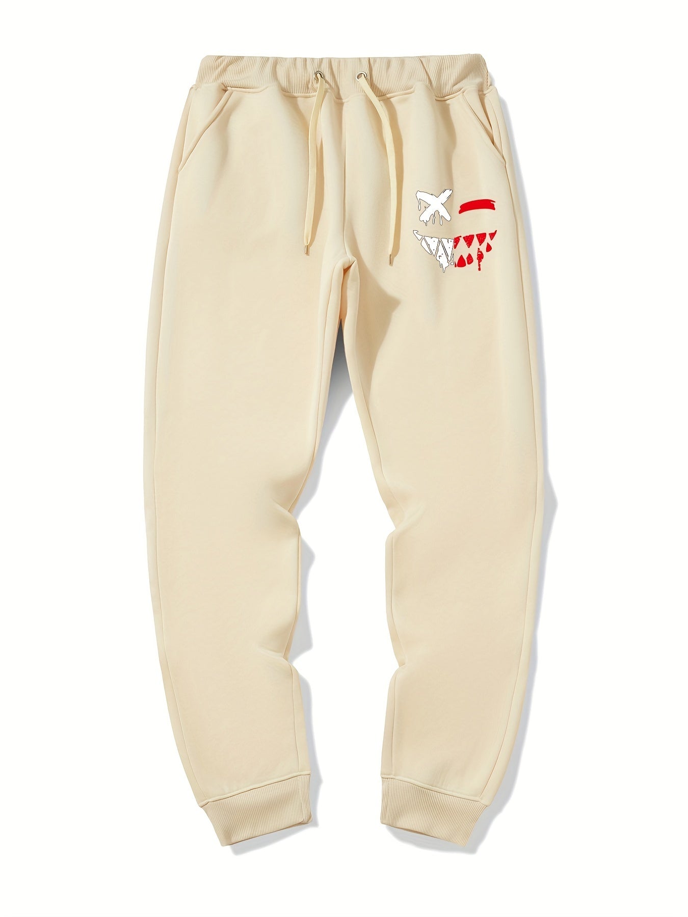 Grinning Face Pattern Casual Joggers Men s Sweatpants