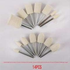 14pcs Polishing Buffing Wheels Set Wool Felt Mounted Mandrel Grinding Bits