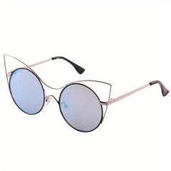 UV400 Cat Shape Kids Sunglasses Metal Frame Unisex