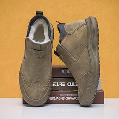 Men's Casual Ankle Boots Lightweight Slip On Walking Shoes with Zippers