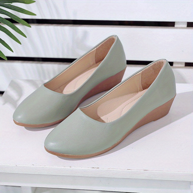 Women's Low Wedge Soft Sole Pointed Toe Shoes