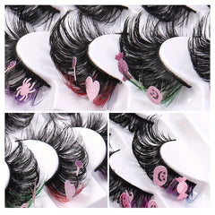 7 Pairs Colorful Dramatic False Eyelashes for Party Halloween Makeup