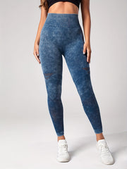 Wide Waistband Butt Lifting Yoga Pants Tummy Control Leggings