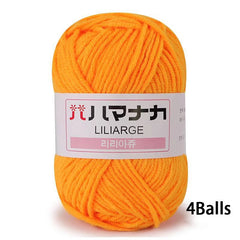 4pcs Milk Thread Doll Thread Baby Child Wool Thread Crochet Thread