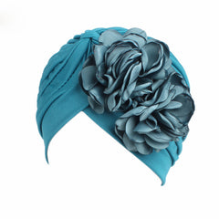 Large Flower Headscarf Cap Turban Beanies Headwrap Indian Cap Chemotherapy Hat