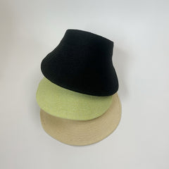 Wide Brim Knitted Visor Hat for Women