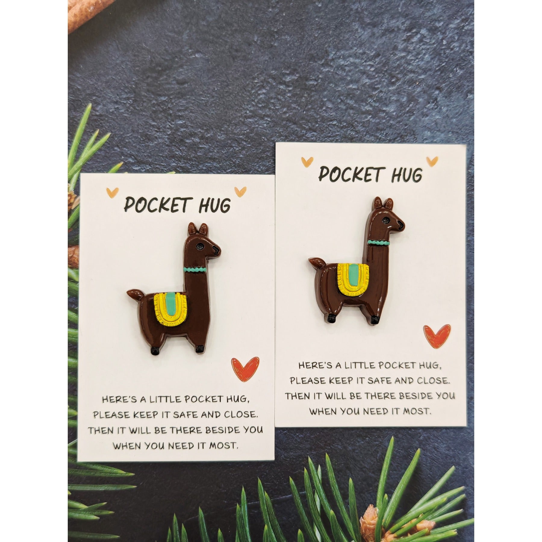 Llama Pocket Hug Card Encouraging Mini Gift Special Birthday Present