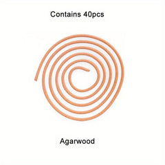 40pcs Natural Sandalwood Coil Incense for Mosquito Repellent