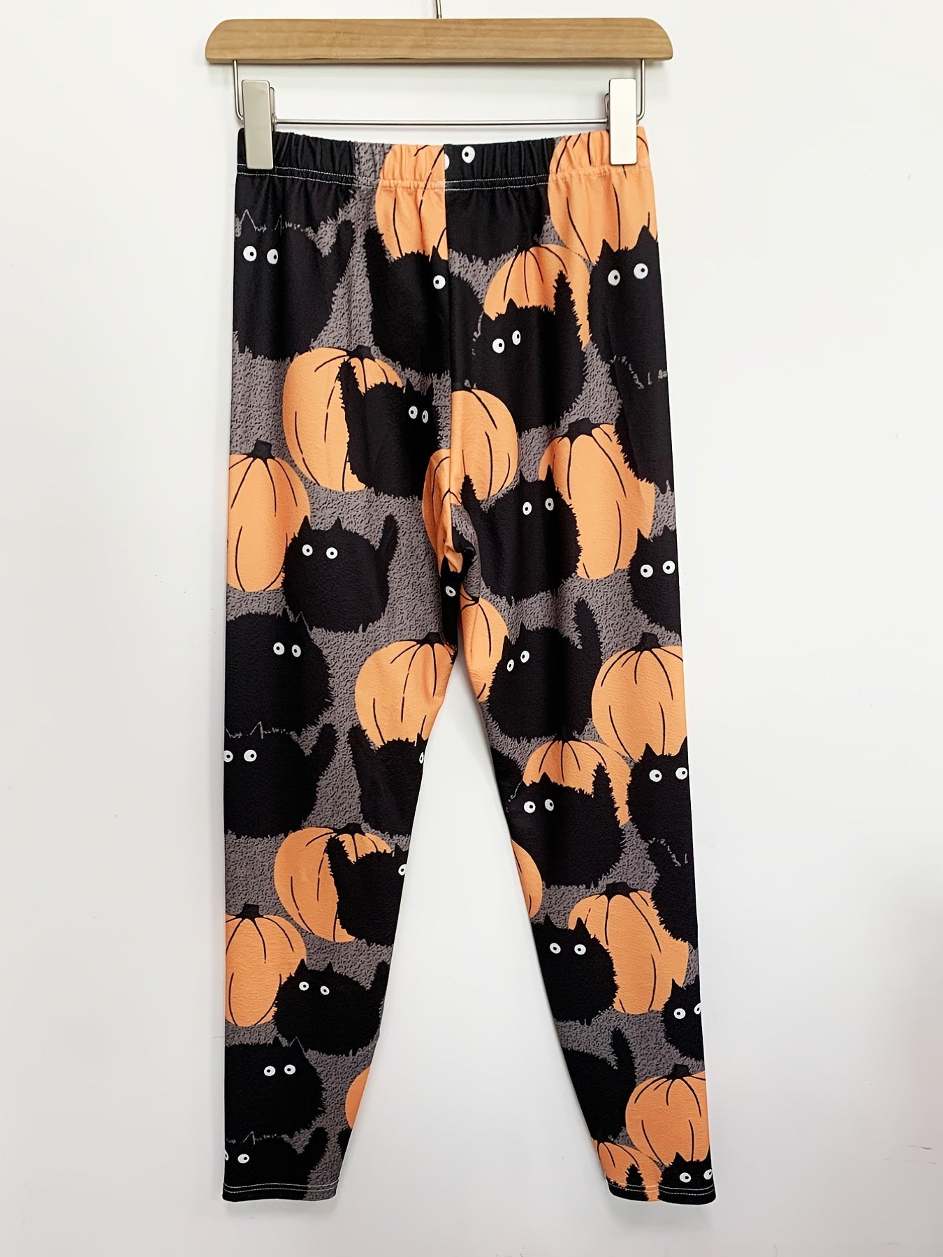 Halloween Print Skinny Leggings Elastic Waist Stretchy Leggings