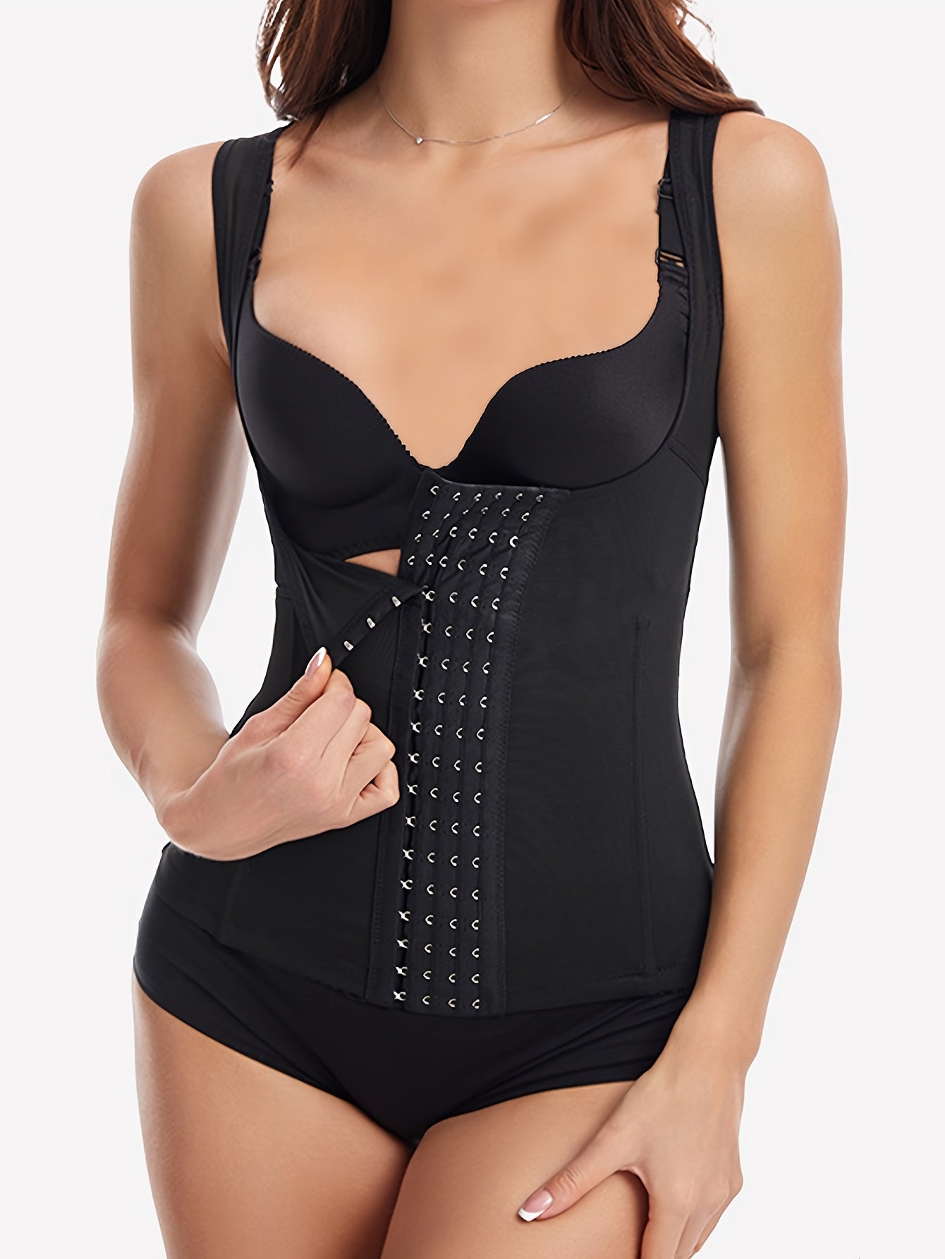 Front Buckle Tank Top Waist Trainer Tummy Control Slimmer