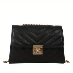 Classic Quilted Shoulder Bag Turn Lock Chain All Match Bag