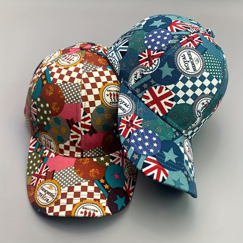 USA Flag Graffiti Baseball Cap Cotton Duck Tongue Sun Hat