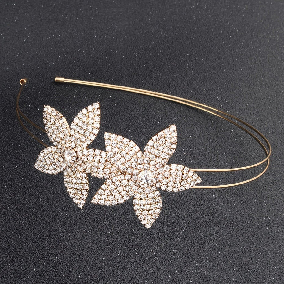 Flower Rhinestone Hairband Headband Princess Tiara Wedding Birthday