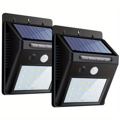 4pcs Solar Sports Induction Wall Lamp Outdoor Waterproof for Yard Balcony Fence