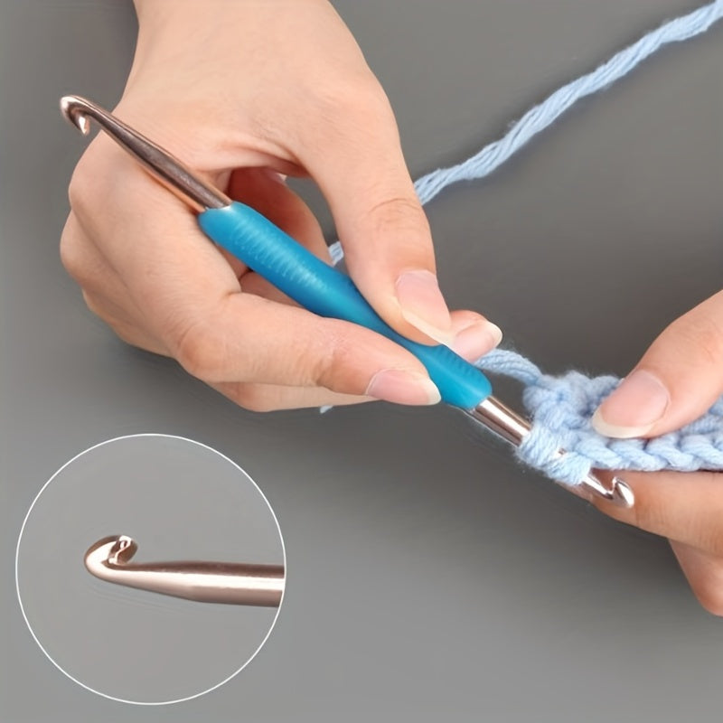 5pcs TPR Double Head Crochet Wool Knitting Tools Diy Metal Sweater Crochet