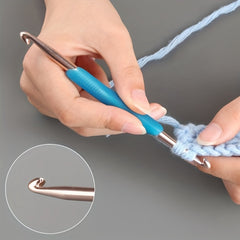 5pcs TPR Double Head Crochet Wool Knitting Tools Diy Metal Sweater Crochet
