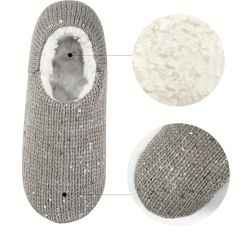 Plush Slipper Socks Cozy & Soft Thick Ankle Socks Women's Stockings