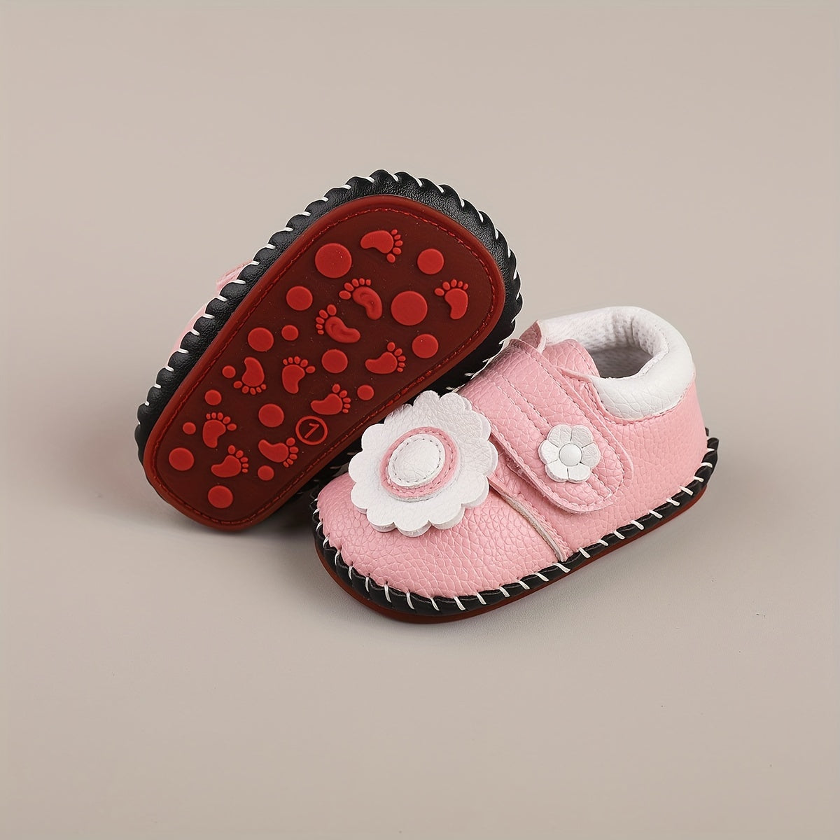 Comfortable Baby Girls Sneakers with Hook and Loop Fastener