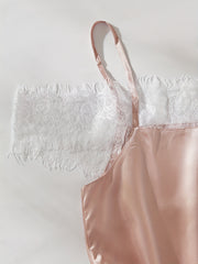 Lace Stitching Split Nightdress Women's Sleepwear