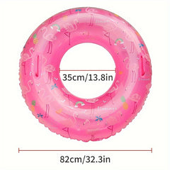 Thickened Inflatable Swimming Ring for Adults with Handles
