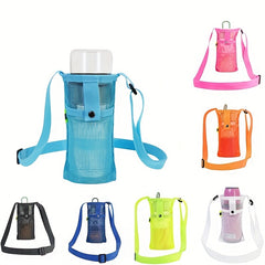 Mesh Water Bottle Holder with Shoulder Strap