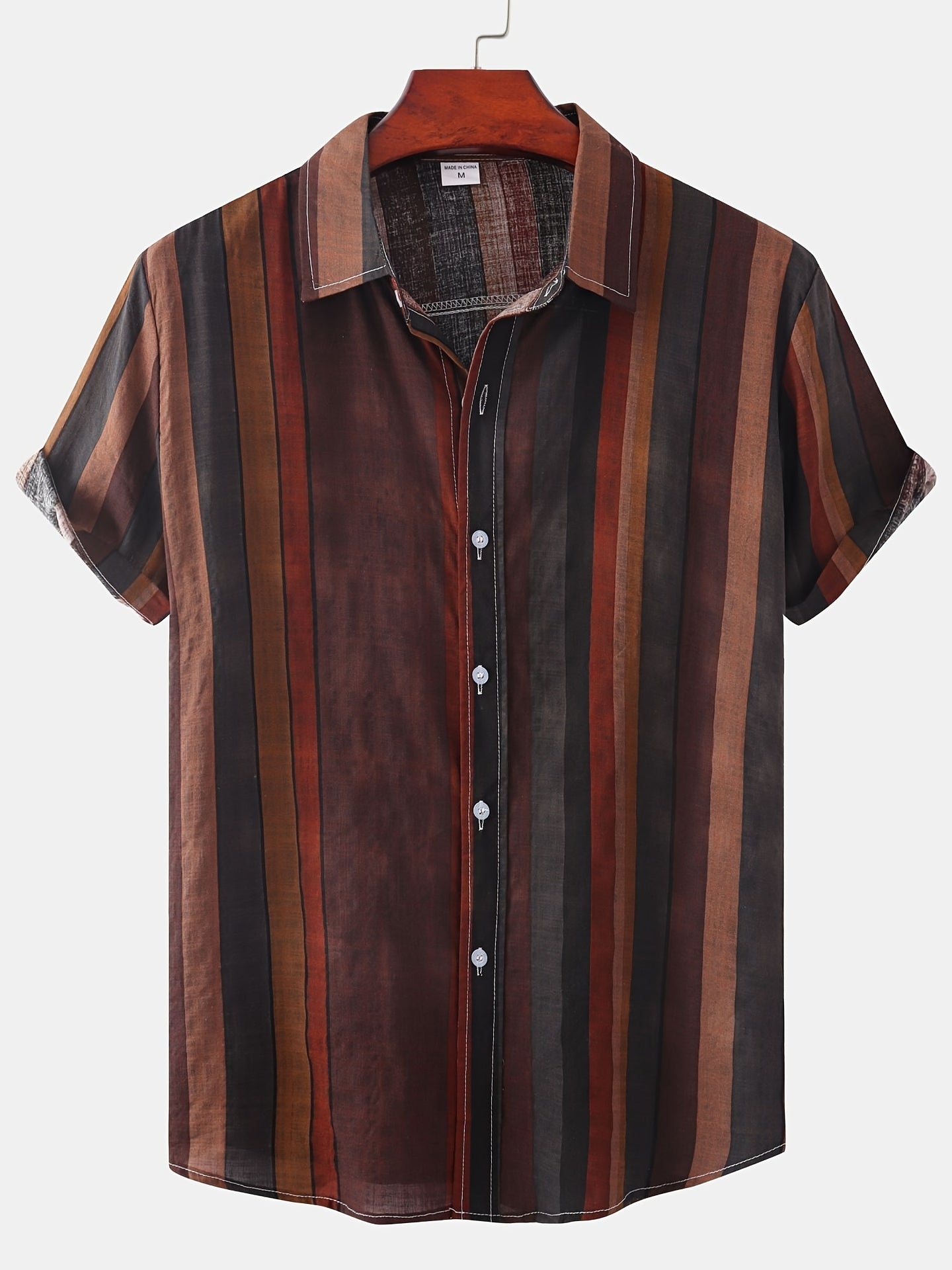 Mens Semi Formal Stripe Pattern Shirt