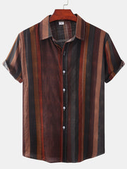Mens Semi Formal Stripe Pattern Shirt