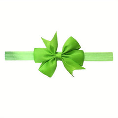 Children's Solid Ribbon Bow Headband for Kids