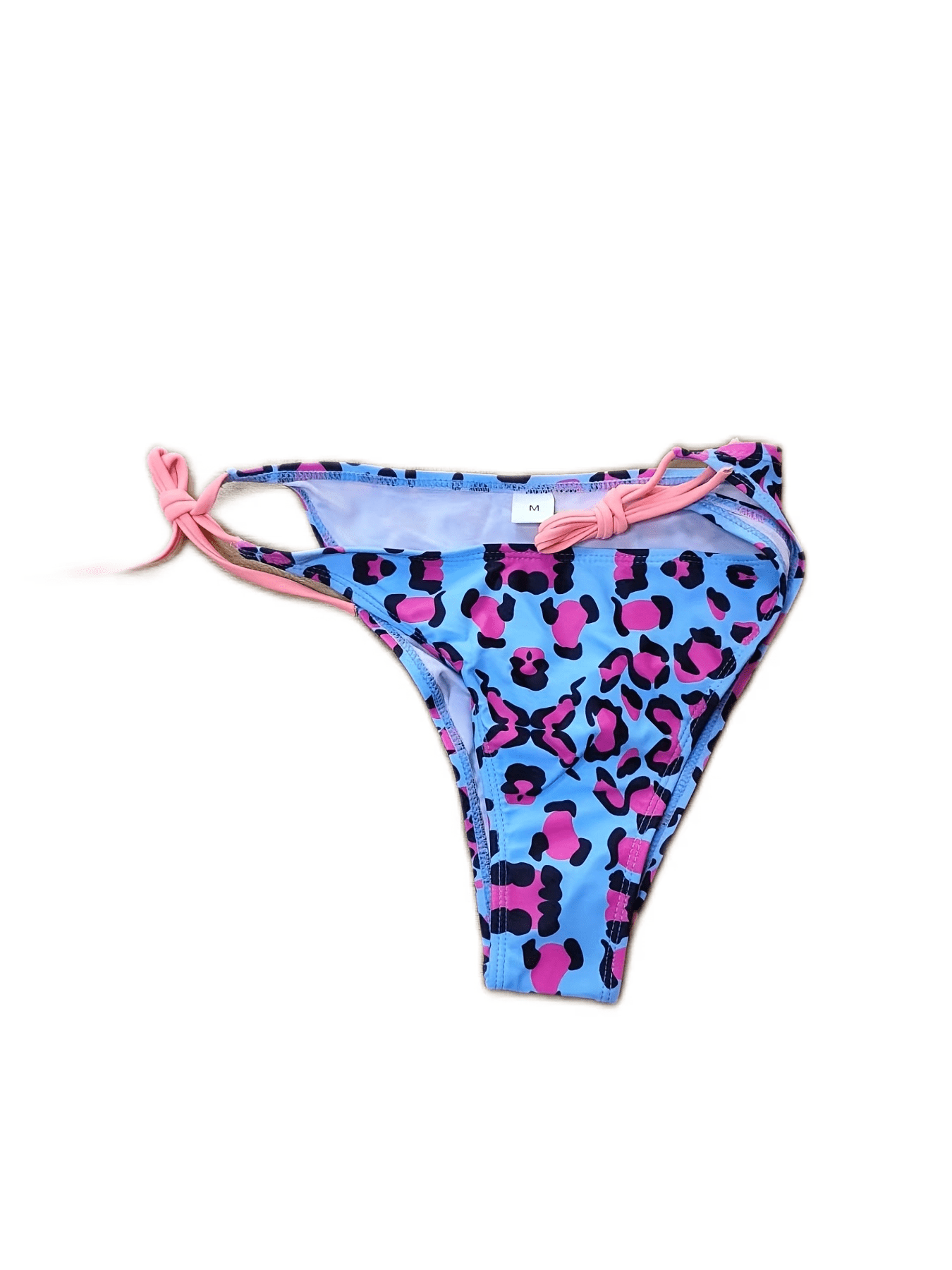 Pink Floral Leopard Print 2 Piece Bikini Set