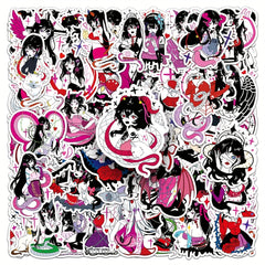 50pcs Anime Cartoon Waterproof Stickers DIY Decorative Luggage Stickers