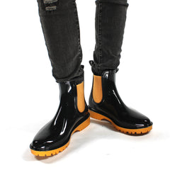 Women's Chelsea Ankle Rain Boots Casual Waterproof Slip On Short Boots