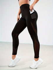 Mesh Contrast Breathable Yoga Pants High Stretch Leggings Women's Activewear