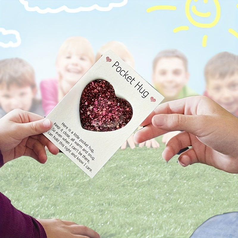 Pocket Hug Heart & Card Set - Encouraging Gift for Birthday or Valentine