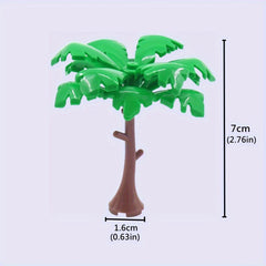 4pcs Mini Building Blocks 2x2 Trees DIY Farm Garden Play Toys ABS Gift Assorted