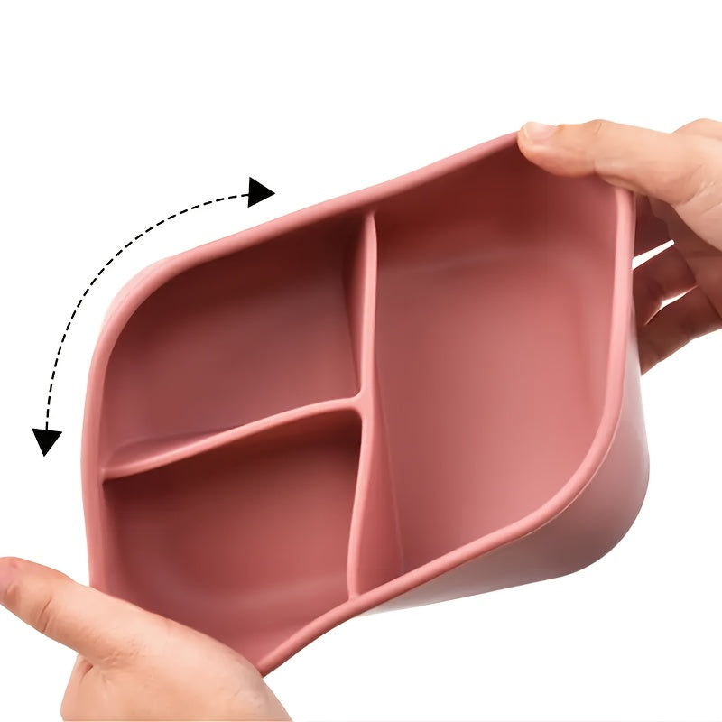 Silicone Leak-Proof 4 Compartment Lunch Box for School Office