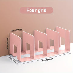 Acrylic Bookend Bookshelf Desk Storage Organize Collect Books Purple Green Pink