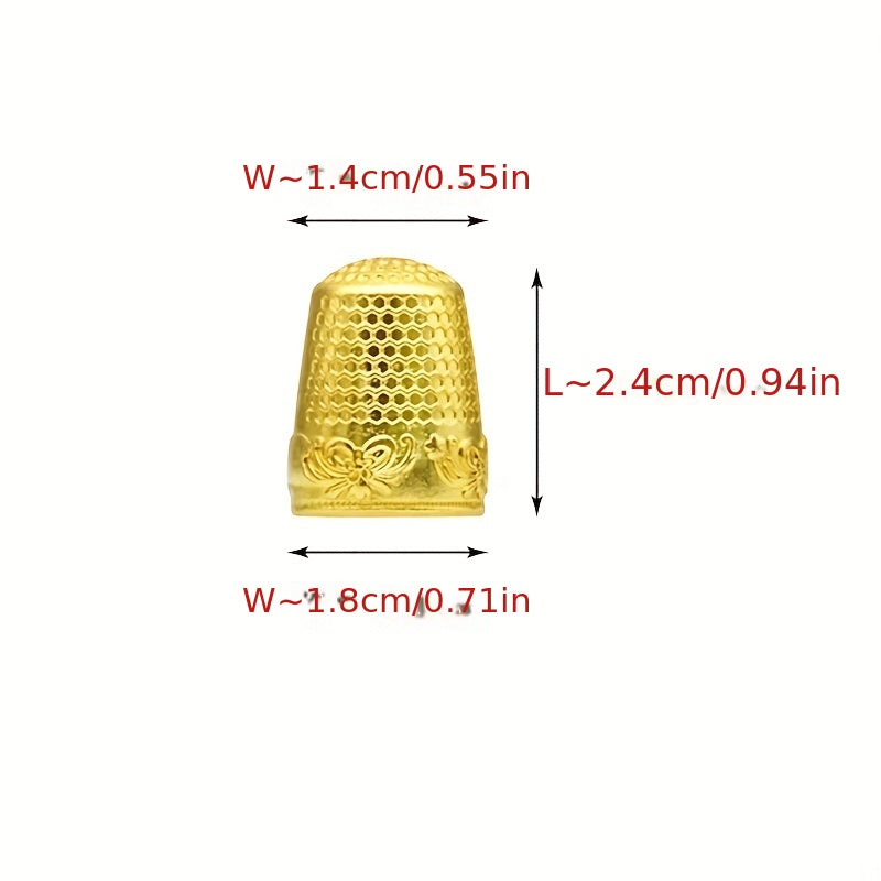 Metal Sewing Thimble Rings Hand DIY Red Bronze Shield