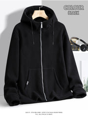 Fleece Jacket Plus Velvet Warm Zipper Hooded Women's Casual Jacket