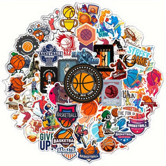 50pcs Graffiti Basketball Stickers for Luggage, Computer, Notebook & More