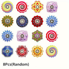 8pcs Colorful Fingertip Spinning Tops Random Colors Plastic Toy