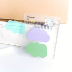 1pc 50 Pages PET Waterproof Cloud Sticky Notes Office Index Stickers
