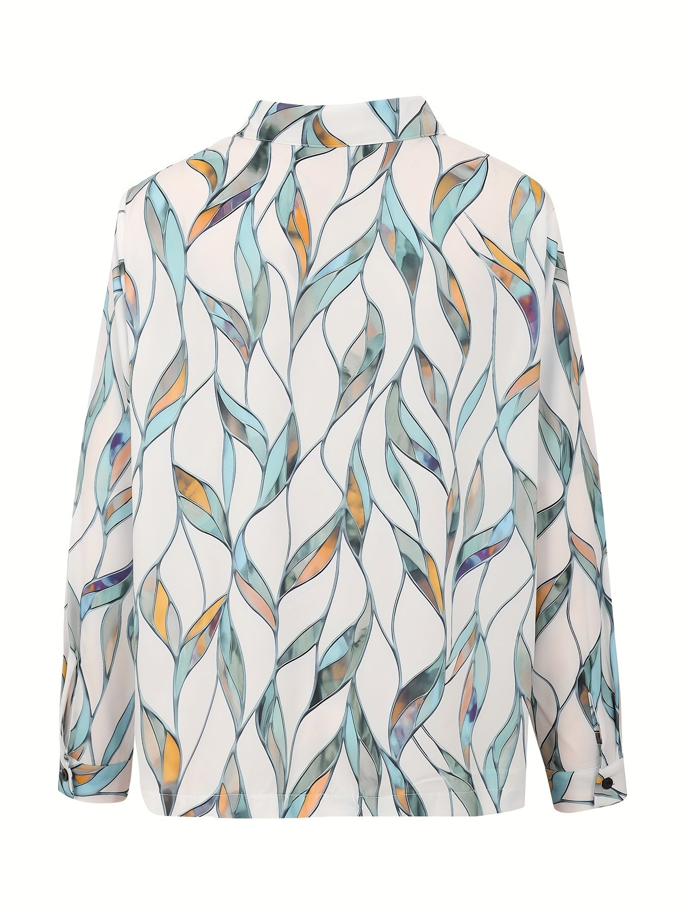 Floral Print Long Sleeve Button Up Shirt Top