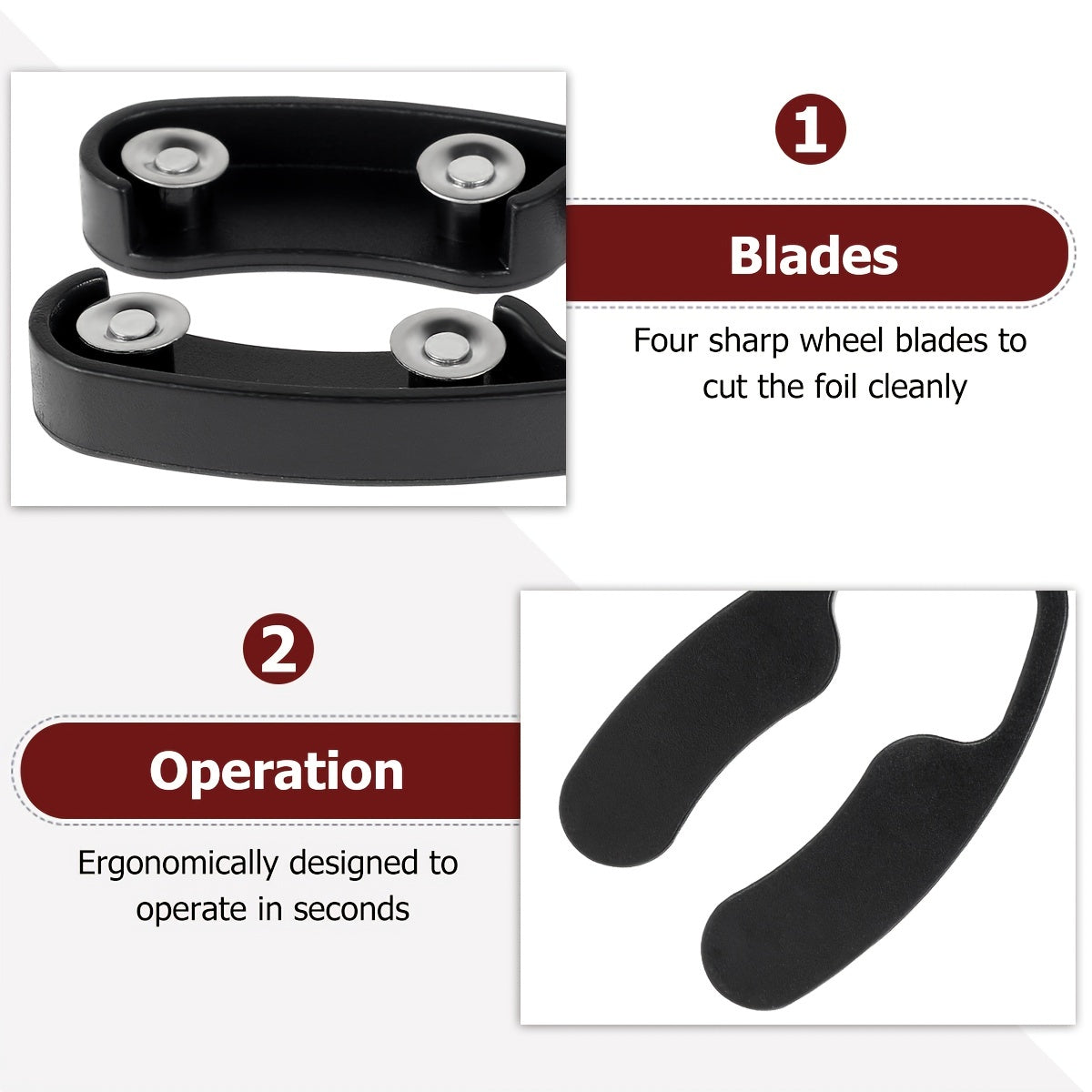 Wine Foil Cutter Sharp Ergonomic Design