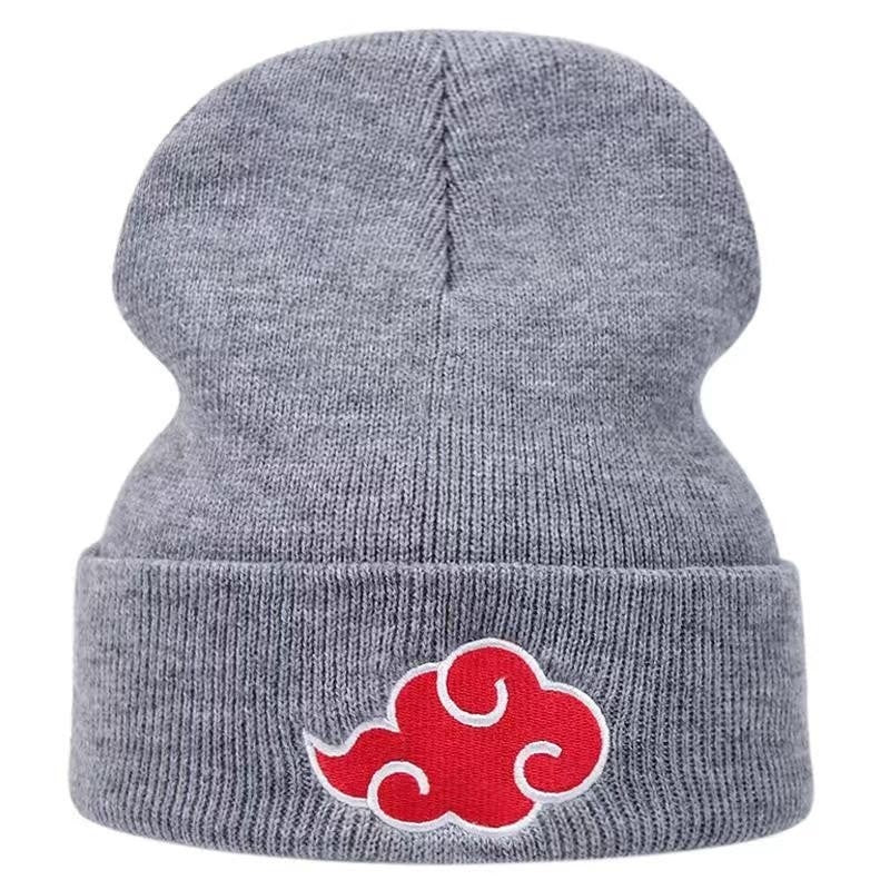 Men's Cloud Embroidered Knitted Beanie Anime Hat